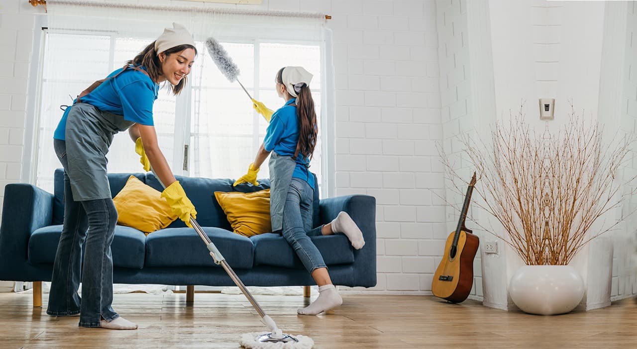 Yellow reading chair in a clean room